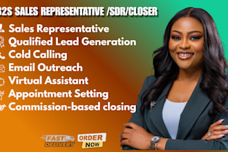 be your b2b sdr, sales representative and commission closer