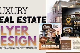 design professional real estate flyer for property listings and realtors