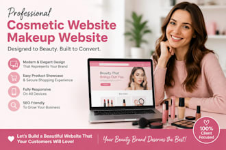 cosmetics makeup website lipstick beauty skincare shopify dropshipping store