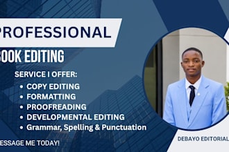 professionally proofread, edit, and format your book or manuscript