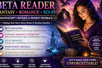 fantasy beta reader romance beta reader horror beta reader and proof read story