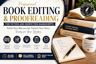 professional book editing and proofreading for authors and publisher