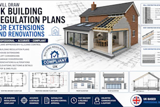 draw UK building regulation plans for extensions and renovations