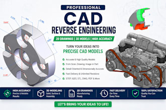 do reverse engineering 3d cad design model stl to step scan data clean up repair
