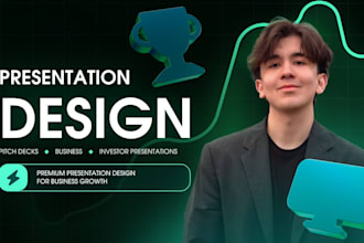 design a premium pitch deck and business presentation
