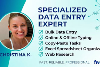 do accurate data entry and data organization