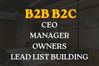 provide targeted b2b ceo, manager, owner, list for lead prospect build