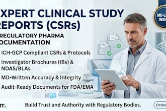 write expert clinical study reports and regulatory documents