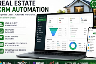 build a real estate CRM automation with airtable, zapier and n8n