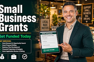 research and write small business grant applications