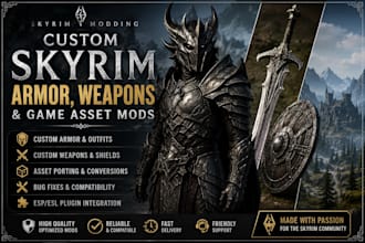 create custom skyrim armor, weapons, and game asset mods
