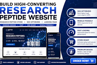 research peptide website peptide store peptide seo peptide landing page