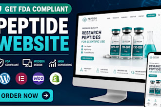 design peptide website, woocommerce peptide website, woocommerce peptide store