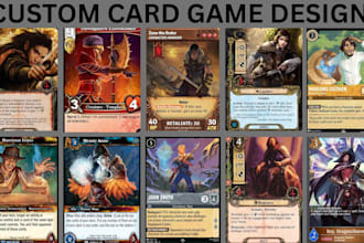 design card game,tcg card,board game card frame design, card box for cards game