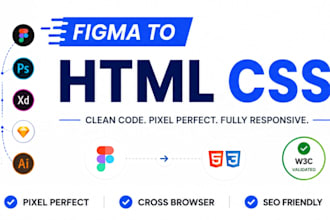 convert figma, psd, ai, xd, sketch, zeplin to html css