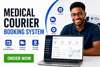 medical courier website booking and dispatch system scheduling and automation