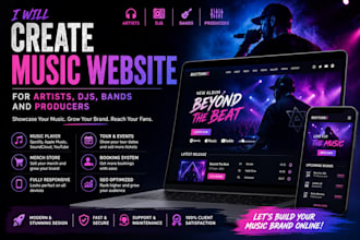 create music website for artists djs bands and producer