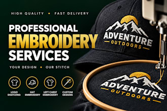 do embroidery digitizing, embroidery design and logo digitizing