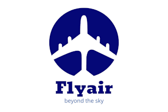 iconic powerful logo for a commercial airline