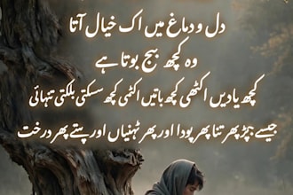 write beautiful urdu english handwriting poetry calligraphy