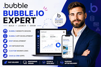 design bubble website, bubble mvp and bubble app development