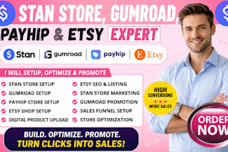 stan store stan store setup gumroad gumroad promotion stan store payhip etsy