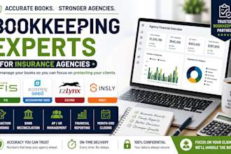 manage fis, accounting seed, ezlynx and insly bookkeeping for insurance agencies