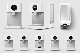 model 3d product design coffee machine product for a smart coffee machine launch