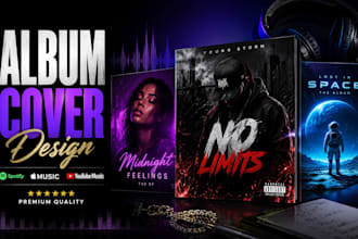 design creative music album cover art or song cover artwork