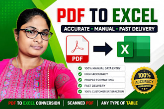 convert scanned PDF to excel spreadsheet manually