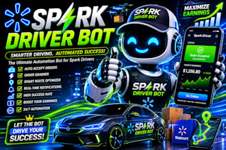 setup spark driver bot, spark delivery bot auto accept orders bot, spark