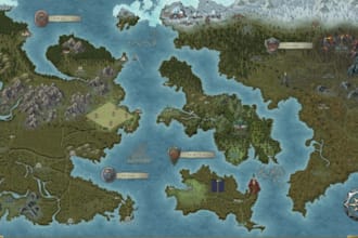 design a fantasy kingdom, city, continent, or regional map