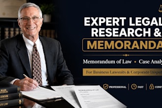 do legal research and draft memorandum of law or case analysis for your lawsuit