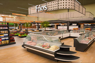 2d 3d design supermarket retail store grocery shop interior exterior rendering