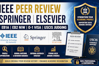 position to secure ieee springer elsevier peer review for uscis eb1 o1 judging