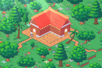 design isometric pixel art tileset pixel tilemap rpg game pixel background asset
