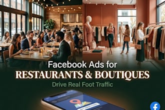 set up facebook ads for restaurant cafe and boutique foot traffic
