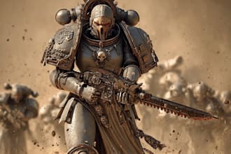 create a warhammer 40k character art