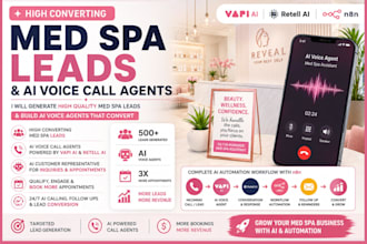 generate medspa leads, ai call agent vapi retell ai and n8n automation