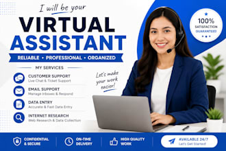be your virtual assistant for chat support and customer service