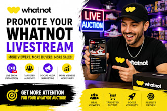 promote your whatnot livestream to increase viewers and buyers