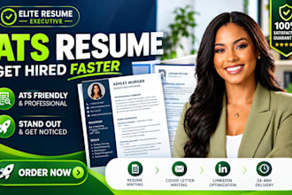 write ats resume to get interview, cover letter and optimize linkedin profile