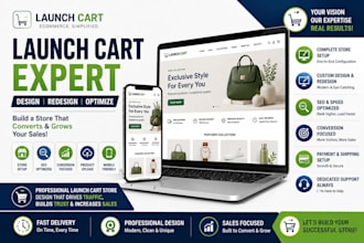 design, optimize your launch cart store
