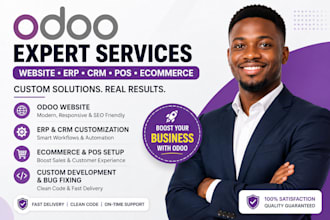 develop customize odoo website erp CRM pos ecommerce and fix design