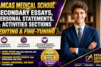 edit your dental or med school personal statement and school application