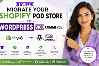 migrate your shopify pod store to wordpress woocommerce