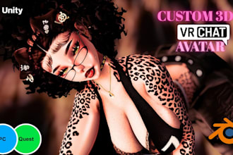create custom vrchat avatar edits, outfit swaps, avatar upgrade, vr character