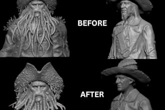 do stl file repair, edit obj file, custom 3d model file modification, fix mesh