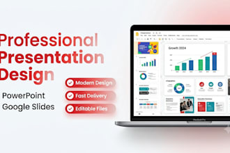 professional, modern powerpoint, and google slides presentation slides