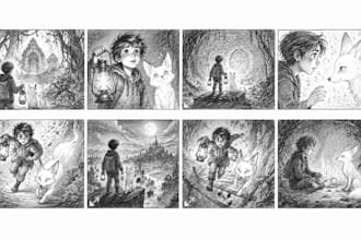 draw professional anime character designs and storyboard illustrations